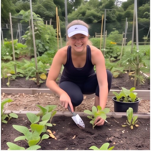 Irene Chen demonstrating gardening in a lived-in home, activity photo 1